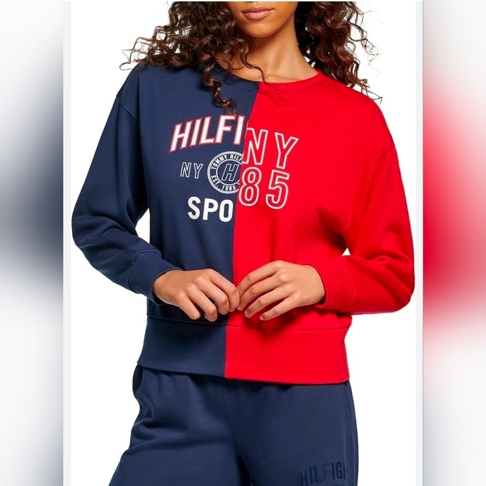 Tommy Hilfiger Sport | NWT Red And Navy Graphic Sweatshirt Size Small